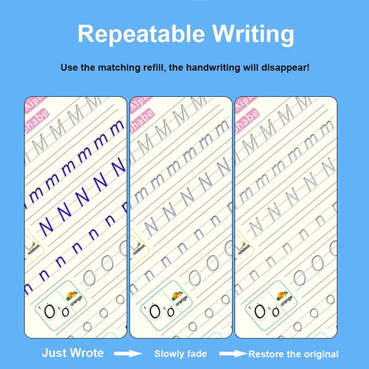 Writing Exercise Books English Groove Magic Practice Copybook Children's Book Learning Numbers Letters Alphabet Calligraphy Gift